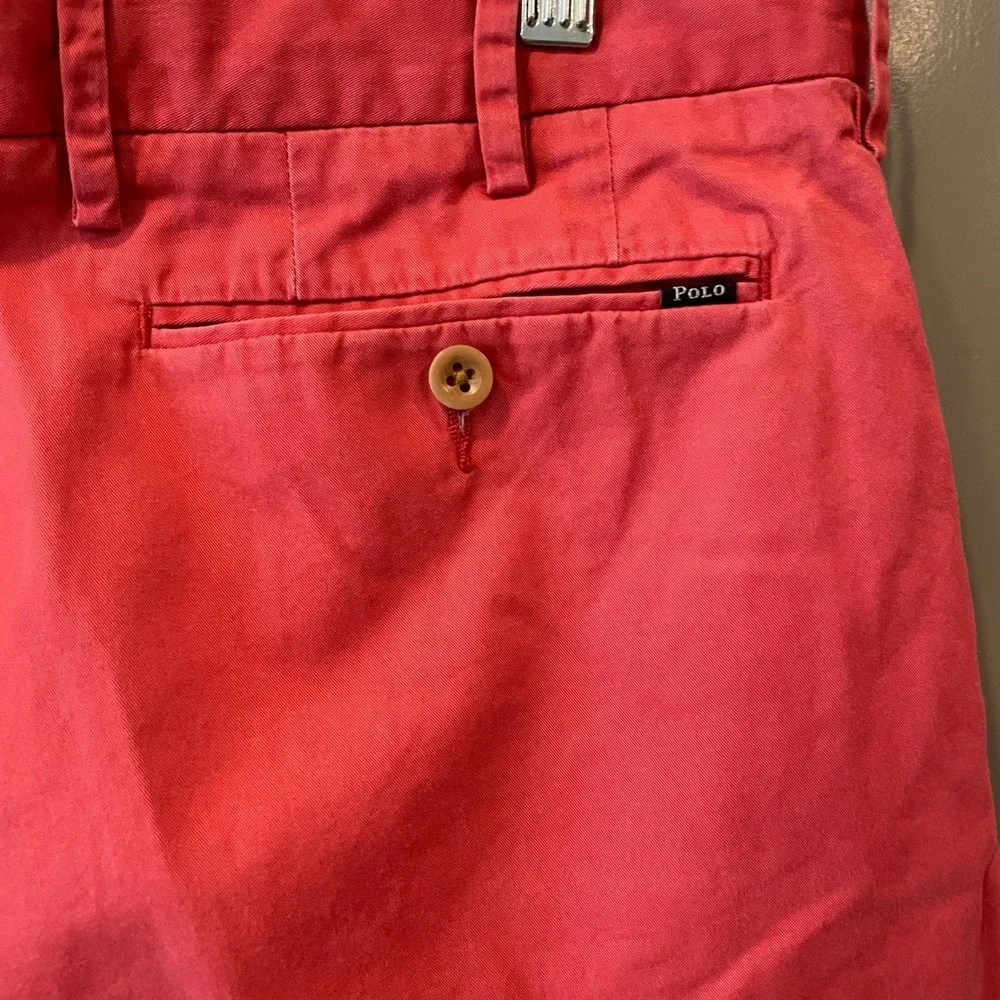 Polo Ralph Lauren Mens Stretch Classic Fit Chino Shorts Red Coral Size 30